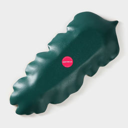 Блюдо для фруктов Доляна «Золотой лист», 37×14 см, зелёное