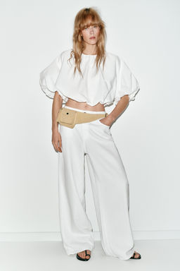 POPLIN BALLOON SLEEVE TOP - Zara фото 11