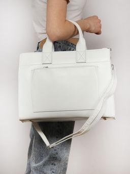 Сумка женская натуральная кожа RM-SH-8896-1, 1отд+карм/перег, плечевой ремень, белый SALE 261772 - Adelia фото 5