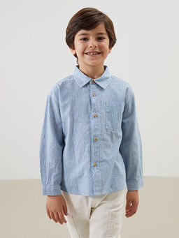 ?izgili Keten Erkek ?ocuk G?mlek