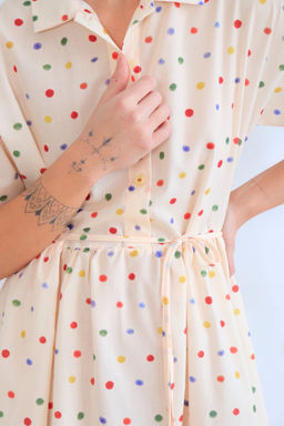 Martichelli Платье с разноцветным горошком без пояса  фото 7