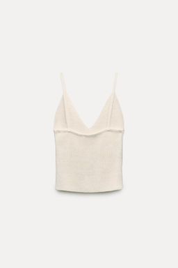 KNIT V-NECK TOP - Zara фото 12