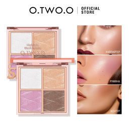 O.TWO.O Пудра-хайлайтер для макияжа, 4 цвета арт. SC045 Лунная роза #01 7.5 g.