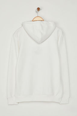 TRENDYOL MAN Un?sex Ekru Regular/Normal Kesim Hokusai Orijinal Lisansl? Kapusonlu Sweatshirt TMNAW25SW00127 - Trendyolmilla фото 6
