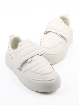 03-YH462-2 LT. BEIGE Полуботинки спортивные демисезонные женские (натуральная кожа)