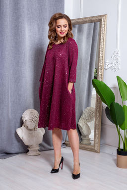 Платье Anastasia 749 винный  фото 2