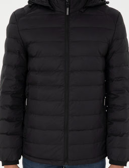 Siyah Kap__onlu Cropped Slim Mont