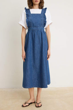 Mavi Duz Maxi F?rf?rl? Denim Elbise TWOSS26EL00634 - Trendyolmilla фото 3
