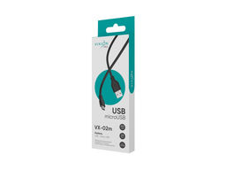 Кабель microUSB - USB, 2 м, "Vixion VX-02m" (GS-00028877) черный, 2.4А