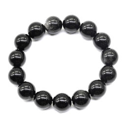 Обсидиан браслет шарик 14мм