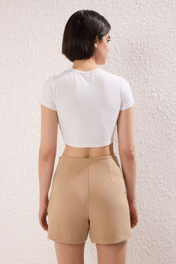 Trendyolmilla Bagc?k Detayl? Mini Sort Etek TWOSS25SR00221