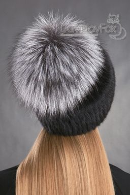 Шапка Буратино норка блэк норвежка