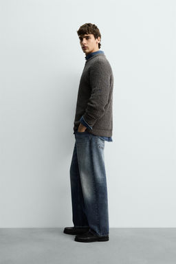 JERSEY CHENILLA CONTRASTE / Khaki - Zara фото 4