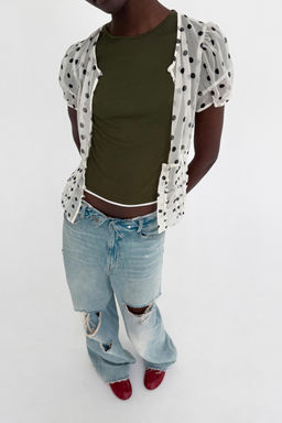 CONTRAST TRIM T-SHIRT - Zara фото 5