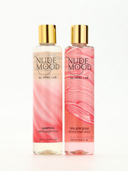 Подарочный набор NUDE MOOD, гель для душа и шампунь для волос, 2?250 мл, аромат розы и пиона, URAL LAB  фото 3