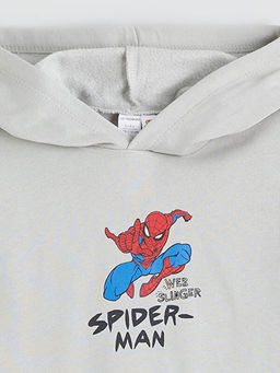 Spider-Man Bask?l? Erkek ?ocuk Kal?n Sweatshirt