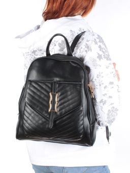 T3539 BLACK Сумка-рюкзак (искусственная кожа) - Фабричный китай фото 4
