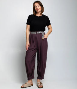 Брюки #ОКТ085008, сливовый