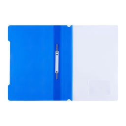Цена за 10 шт. Папка-скоросшиватель Calligrata, А4, 180 мкм, карман для визитки, прозрачный верх, синяя