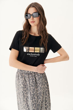 Футболка Fantazia Mod 4829 черная  фото 2