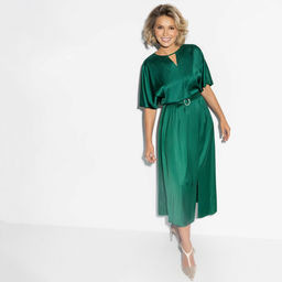 Платье шёлковое, Икона моды (зелёное)