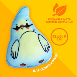 Игрушка для кошек с мятой Попугайчик, 12 х 8,9 см