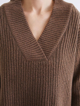 V Yaka Kad?n Triko Kazak