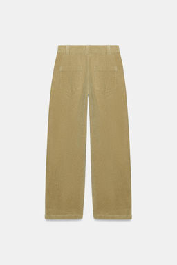 BARREL CORDUROY TROUSERS - Zara фото 9