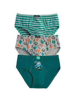 PELICAN, набор трусов для мальчиков, Изумрудный/изумрудный/серый  фото 2