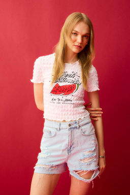 Крутая футболка с короткими рукавами и круглым вырезом с принтом Bubble