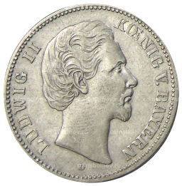 2 марки 1876 года D Германия (Бавария)