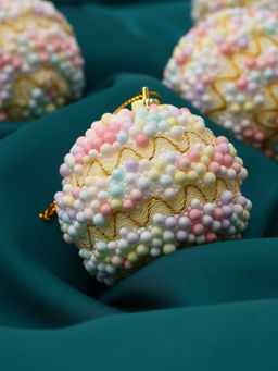 Ёлочные игрушки Альфи, шары новогодние, d=6 см, 6 шт., жёлтый - Зимнее волшебство фото 2