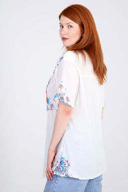 Рубашка женская летняя с коротким рукавом - Almond фото 5