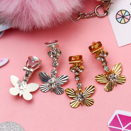 Серьги-клипсы детские «Выбражулька» принцесска, бабочки, цвет МИКС