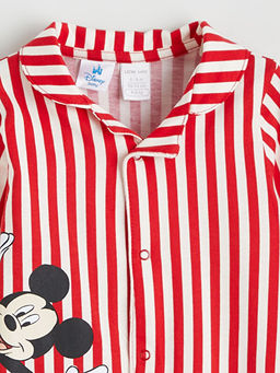 Mickey Mouse Bask?l? Erkek Bebek Tulum