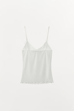 LACE POINTELLE STRAPPY TOP - Zara фото 4