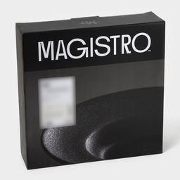 Набор тарелок фарфоровых для пасты Magistro Carbon, 21×21 см, 2 шт., цвет чёрный