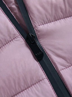 Куртка женская гибридная стёганая с капюшоном с графеновой подкладкой розового цвета 9630_1R