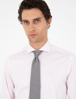 Светло-розовая базовая рубашка современного кроя с длинным рукавом - Cacharel фото 2