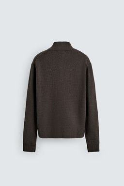 100% WOOL QUARTER-ZIP JUMPER