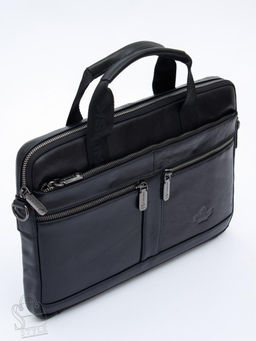 Портфель мужской кожаный 33773Z black Zinimsk