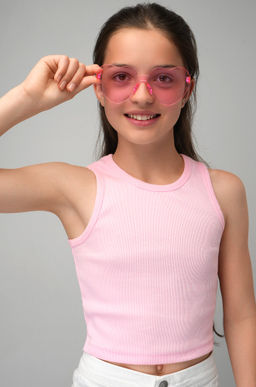 Майка-топ в рубчик для девочки Happyfox