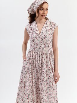 Косынка OD-722-2 белое с цветами - Tantino фото 2