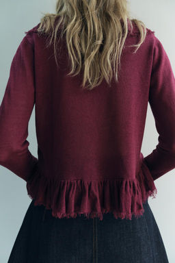 RUFFLED KNIT BLOUSE - Zara фото 5