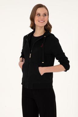 Женский черный свитшот Неожиданная скидка в корзине