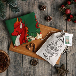 Набор в мешочке Этель Holiday wishes: полотенце 40х73 см, формочки для запекания - 3 шт.