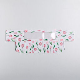 Цена за 5 шт. Коробка для макарун, кондитерская упаковка 8 марта, 5.5?18?5.5 см