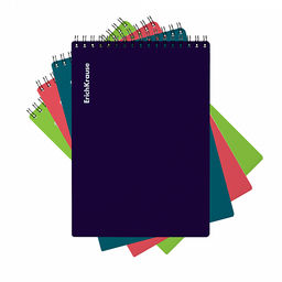 Цена за 4 шт. Блокнот с пластиковой обложкой на спирали ErichKrause Reef, А6, 80 листов, клетка_MIX-PACK