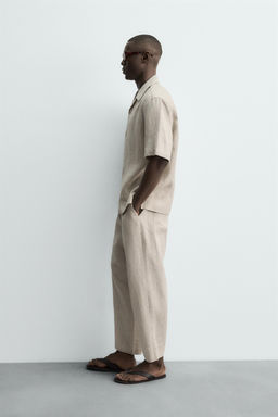 CAMISA RELAXED FIT 100% LINO / Beige claro - Zara фото 10