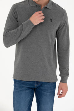 U. S. Polo Assn / Мужской базовый свитшот антрацитовый меланж - U.s. polo assn фото 20